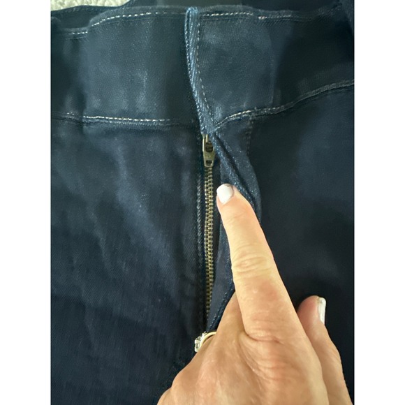 White House Black Market WHBM High-Rise Mariner Wide Leg Jeans Sailor Dark Sz 8 - Picture 4 of 15